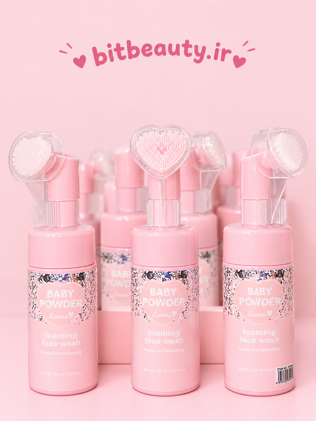 فوم فیس واش قلبی (baby powder)